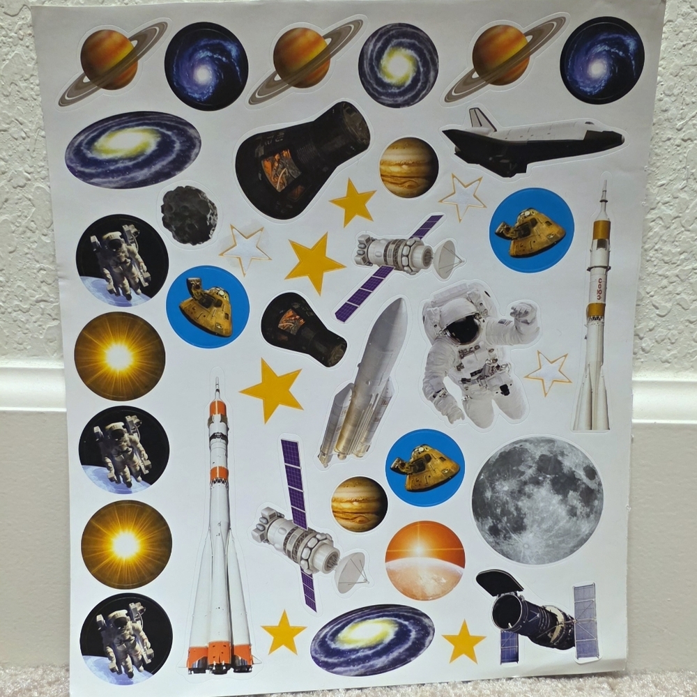 Space Themed Sticker Sheets Set - Picture 4 of 9